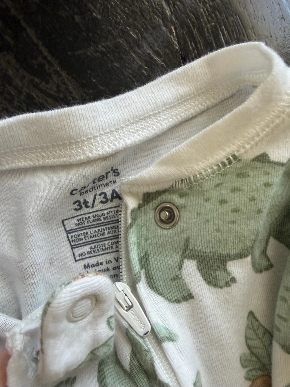 Carter's Blue Striped & White Dinosaur Footed One-Pieces (4 pack bundle)